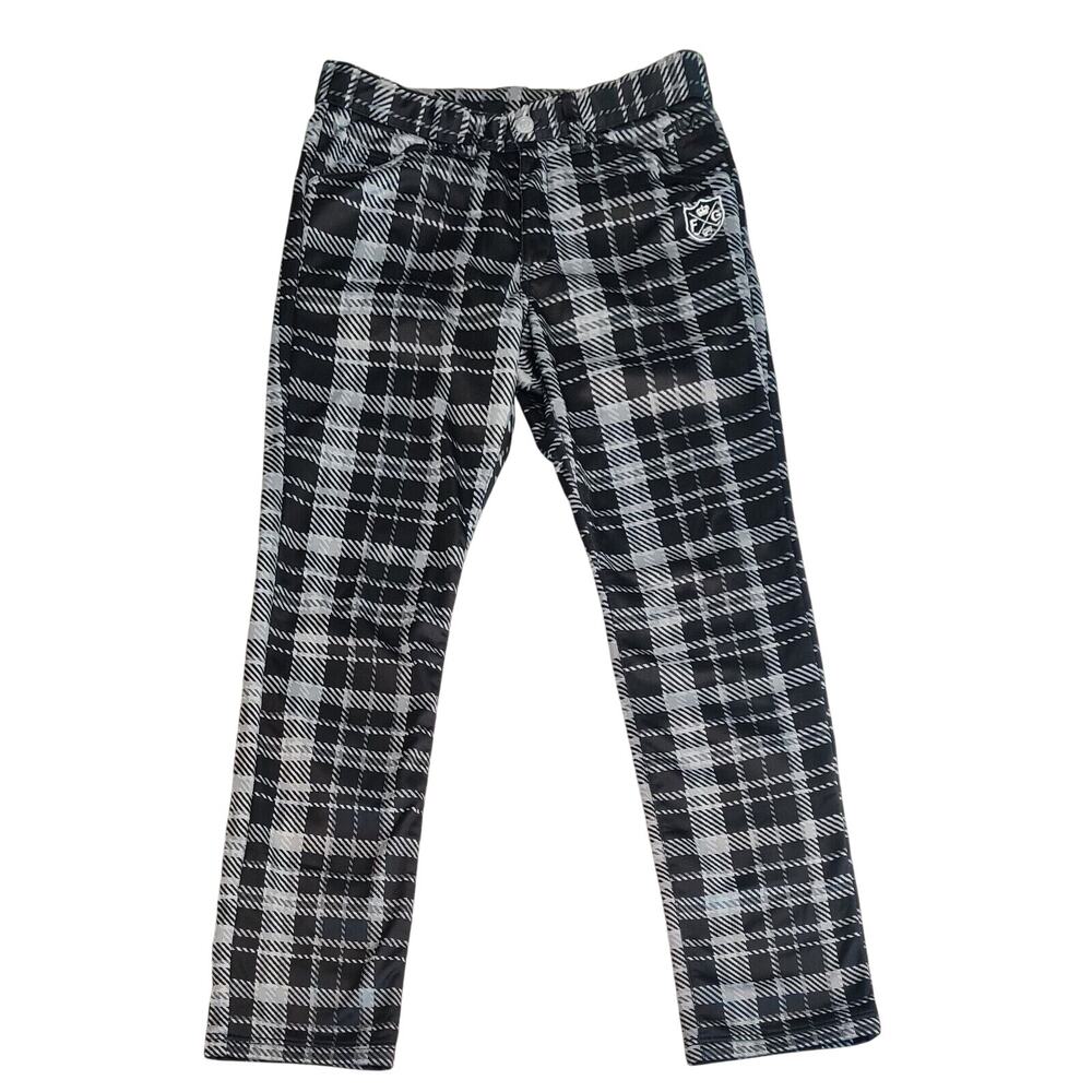Fila Womens Plaid Golf Pants Size L Stretch Cold Weather Brushed Fleece Lined